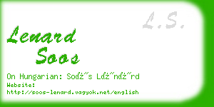 lenard soos business card